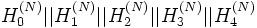 H_0^{(N)}||H_1^{(N)}||H_2^{(N)}||H_3^{(N)}||H_4^{(N)}