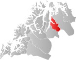 Carte de Gáivuotna - Kåfjord