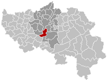 Situation de la commune au sein dela province de Liège
