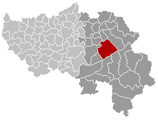 Situation de la commune dans l'arrondissement de Verviers et la province de Liège