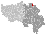 Situation de la commune dans l’arrondissement de Verviers et la province de Liège