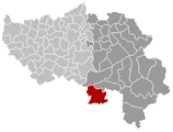 Situation de la commune dans l’arrondissement de Verviers et la province de Liège