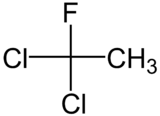 Structures du 1,1-dichloro-1-fluoroéthane