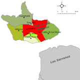 Localización de Ademuz respecto al Rincón de Ademuz