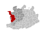 Situation de la ville au sein del'arrondissement et de la province d'Anvers