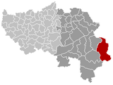 Situation de la communeau sein de la province de Liège