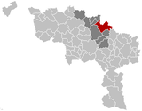 Situation de la ville au sein del'arrondissement de Soignies et dela province de Hainaut