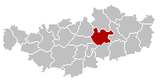 Situation de la commune au sein de la province du Brabant wallon