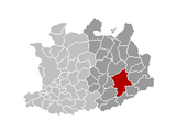Situation de la ville au sein del'arrondissement de Turnhout et dela province d'Anvers