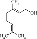 Structure du geraniol