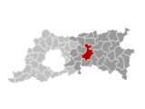 Situation de la ville au sein de l'arr. de Louvain et de la province du Brabant flamand