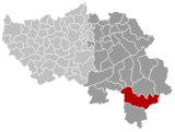 Situation de la ville dans la province de Liège