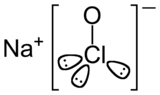 Structure chimique de l'hypochlorite de sodium