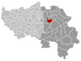Situation de la ville au sein de la province de Liège