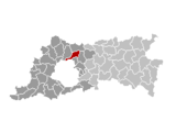 Situation de la ville au sein del'arrondissement de Hal-Vilvorde et dela province du Brabant flamand