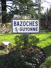 L'ancien panneau d'entrée de la commune.