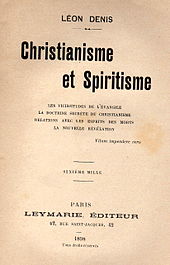 Couverture du livre de Léon Denis faisant le lien entre la morale chrétienne et les lois morales du spiritisme.