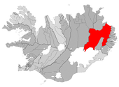 Situation de Fljótsdalshérað.
