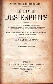Page de garde du livre des Esprits, édition de 1860, son entête est Philosophie spiritualiste.
