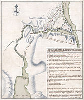Carte du plan d'attaque de Ticonderoga