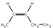 Formule développée du (Z)-pent-2-ène.