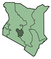 Localisation de la Province centrale au Kenya