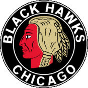 Premier logo couleur des Blackhawks.