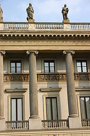 Image du détails de la façade