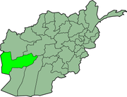 Carte de l'Afghanistan mettant en évidence Farâh.