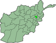 Carte de l'Afghanistan mettant en évidence Kâpîssâ.