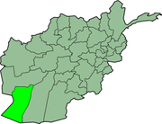 Carte de l'Afghanistan mettant en évidence Nimrôz.