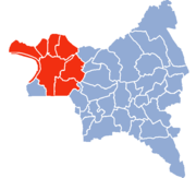 Carte de la localisation de Plaine Commune dans le département de la Seine-Saint-Denis