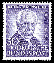 Timbre de la Deutsche Bundespost représentant Fridtjof Nansen