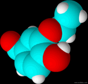 représentation tridimensionnelle de la molécule d'éthylvanillineformule éclatée
