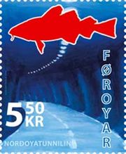 Faroese stamp 566 Northern Isles Tunnel.jpg