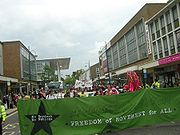 Manifestation No Border à Crawley, Royaume-Uni, Septembre 2007