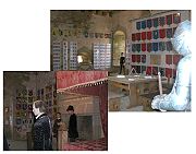 montage de deux photos de l'intérieur du château