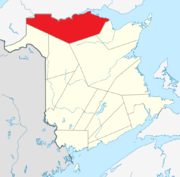 Map of New Brunswick highlighting Restigouche County.png