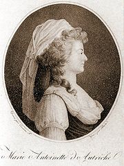 Gravure de Marie-Antoinette
