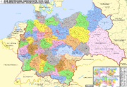 Carte de l'Allemagne nazie après expansion