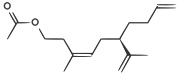 (3Z, 6R)-3-methyl-6-(prop-1-en-2-yl)deca-3,9-dien-1-yl acetate