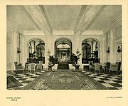 lobby de l'hôtel dans les années 1930