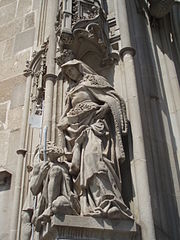 Statue de sainte Élisabeth du portail sud
