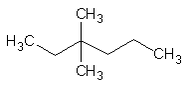 Représentations du 3,3-diméthylhexane