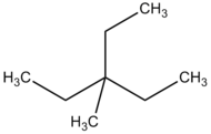 Représentations du 3-éthyl-3-méthylpentane