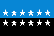 Flag of the European Coal and Steel Community 12 Star Version.svg