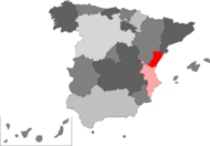 Localisation de la Province de Castellón dans la Communité de Valence