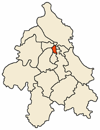 Localisation de la municipalité de Savski venac dans le district de Belgrade