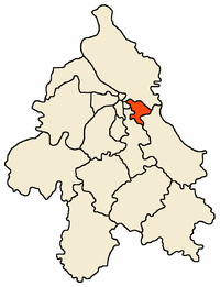 Localisation de la municipalité de Zvezdara dans la Ville de Belgrade