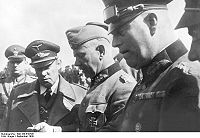 de gauche à droite : Kurt Daluege, Bodenschatz, Walther von Reichenau et Wilhelm Keitel, en 1939.